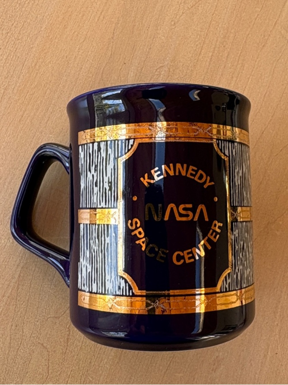 NASA Kennedy Space Center Shuttle Mug - Blue and Gold
